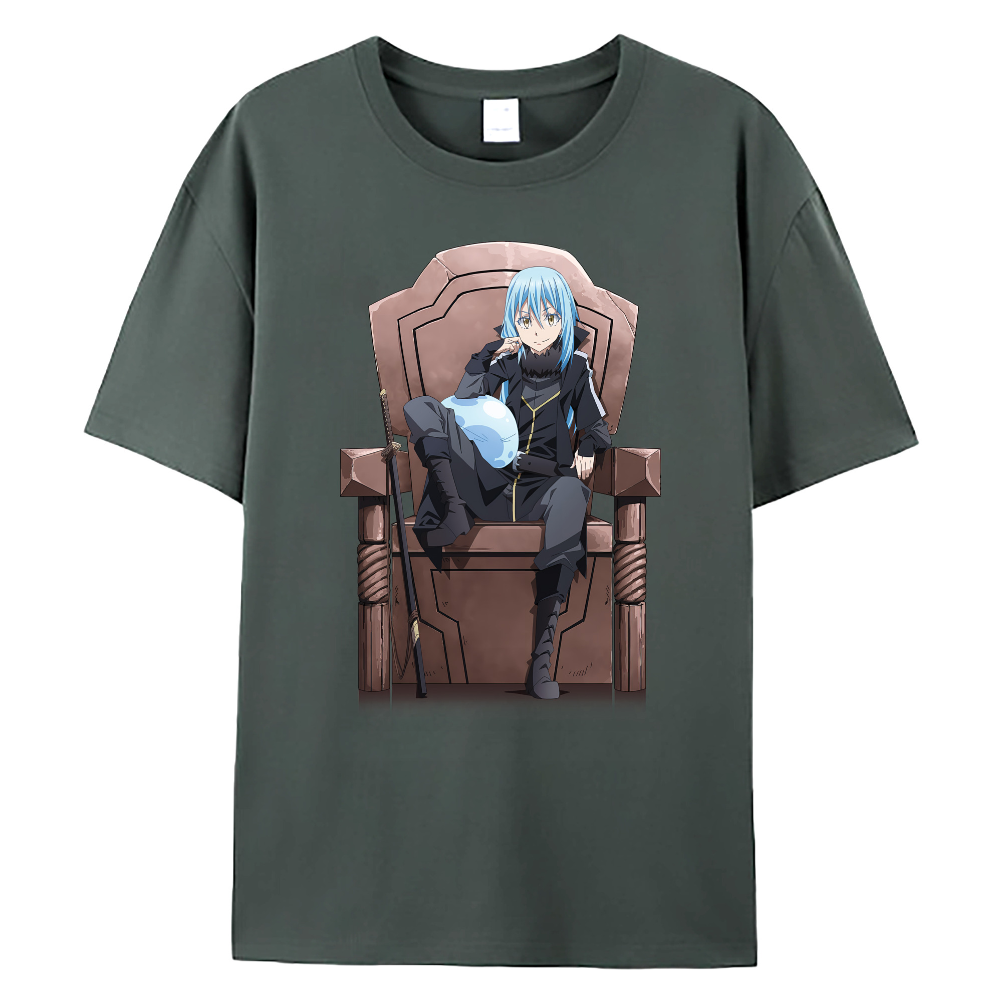 （画像用） 転スラ Regarding Reincarnated to Slime 綿100％ メンズ半袖Tシャツ｜肌触りやわらか＆通気性